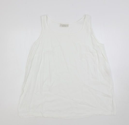 Womens UK Size 20 Ann Harvey White Viscose Tank