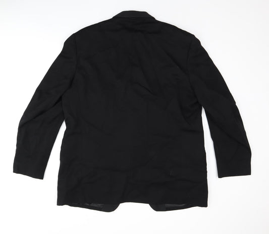 Berwin Mens Black Polyester Jacket Suit Jacket Size 44 Regular