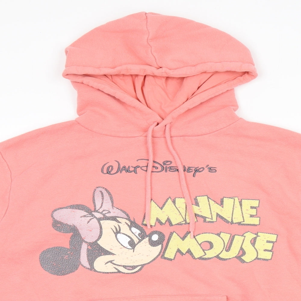 Disney Womens Pink Polyester Pullover Hoodie Size S Pullover - Minnie Mouse