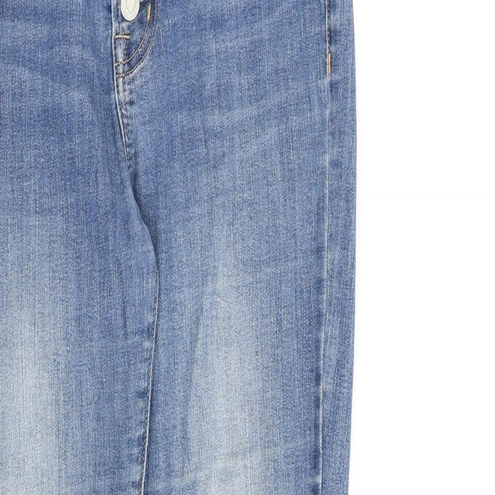 Gap Womens Blue Cotton Straight Jeans Size 28 in L29 in Regular Button