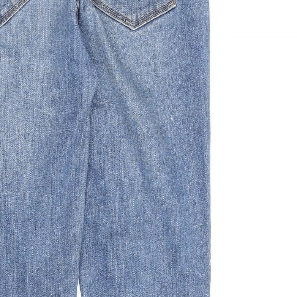 Gap Womens Blue Cotton Straight Jeans Size 28 in L29 in Regular Button