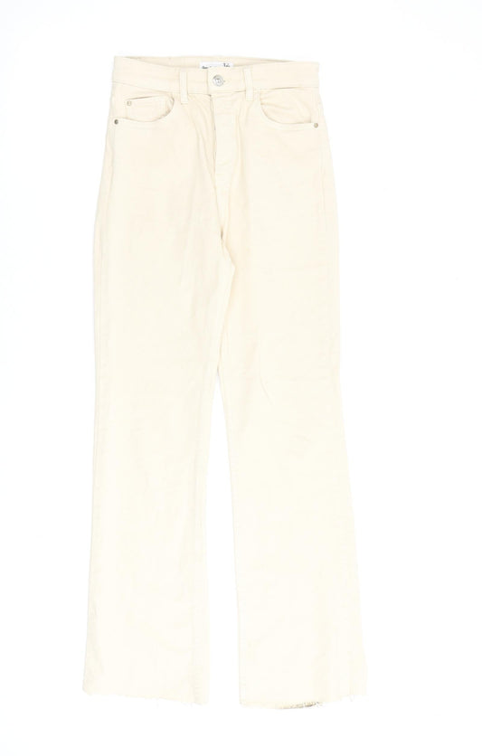 Stradivarius Womens Beige Cotton Jegging Jeans Size 6 L30 in Regular Zip