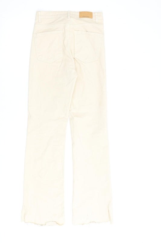 Stradivarius Womens Beige Cotton Jegging Jeans Size 6 L30 in Regular Zip
