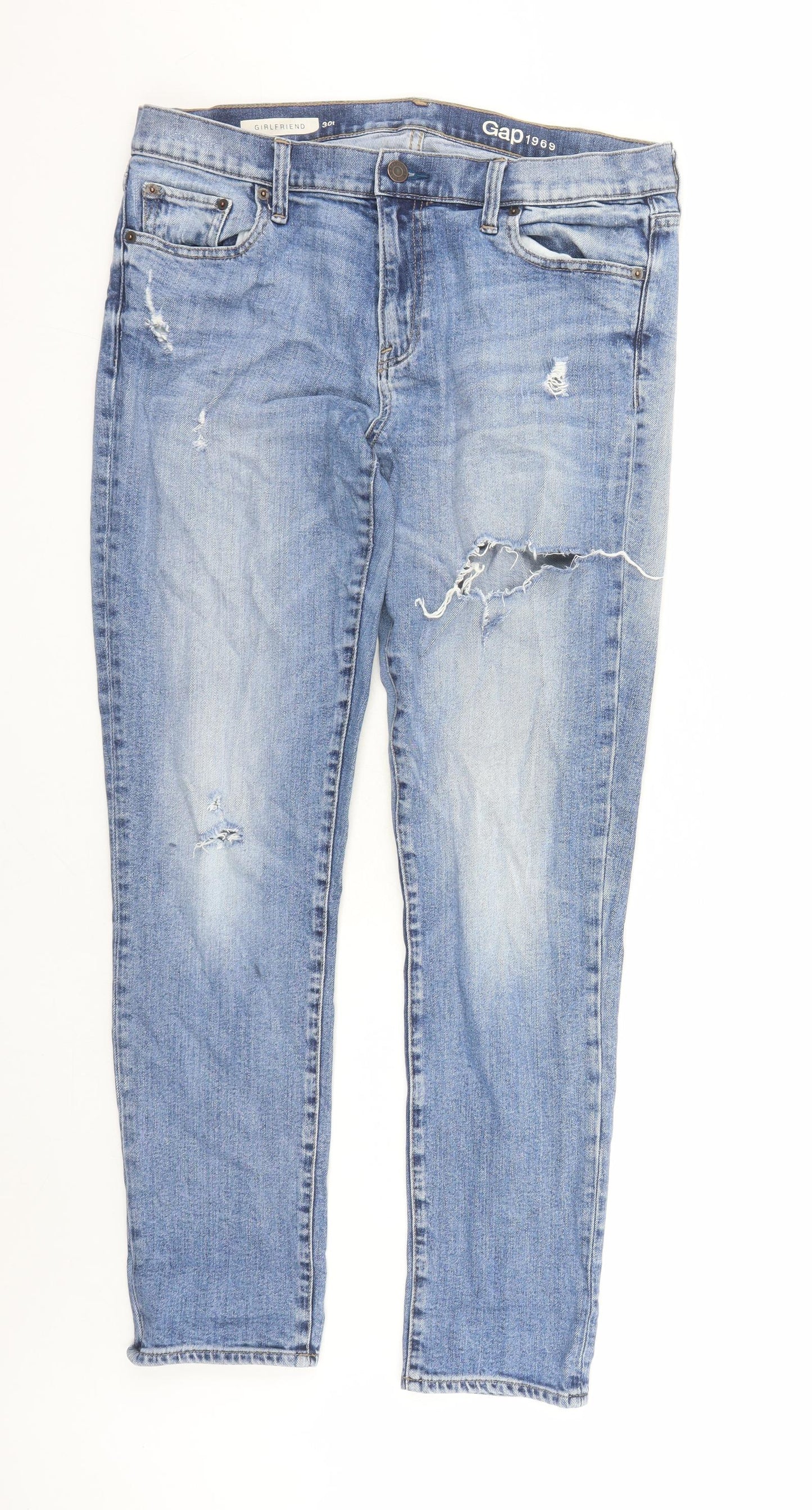 Gap Mens Blue Cotton Straight Jeans Size 36 in L31 in Regular Zip