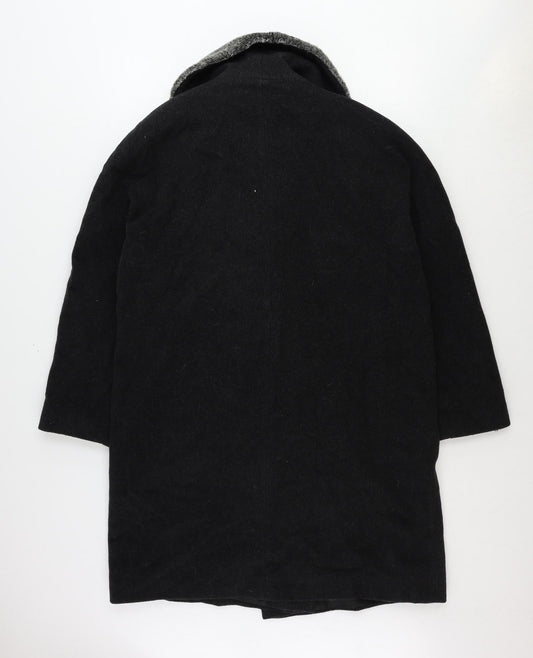 St Michael Womens Grey Overcoat Jacket Size 12 Button