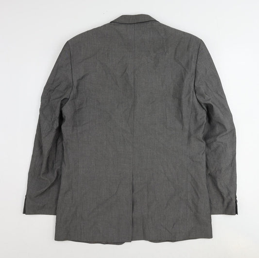 Jonathan Adams Mens Grey Polyester Jacket Suit Jacket Size 40 Regular