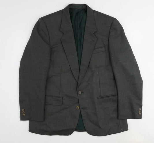 Dunn & Co Mens Green Wool Jacket Suit Jacket Size 40 Regular