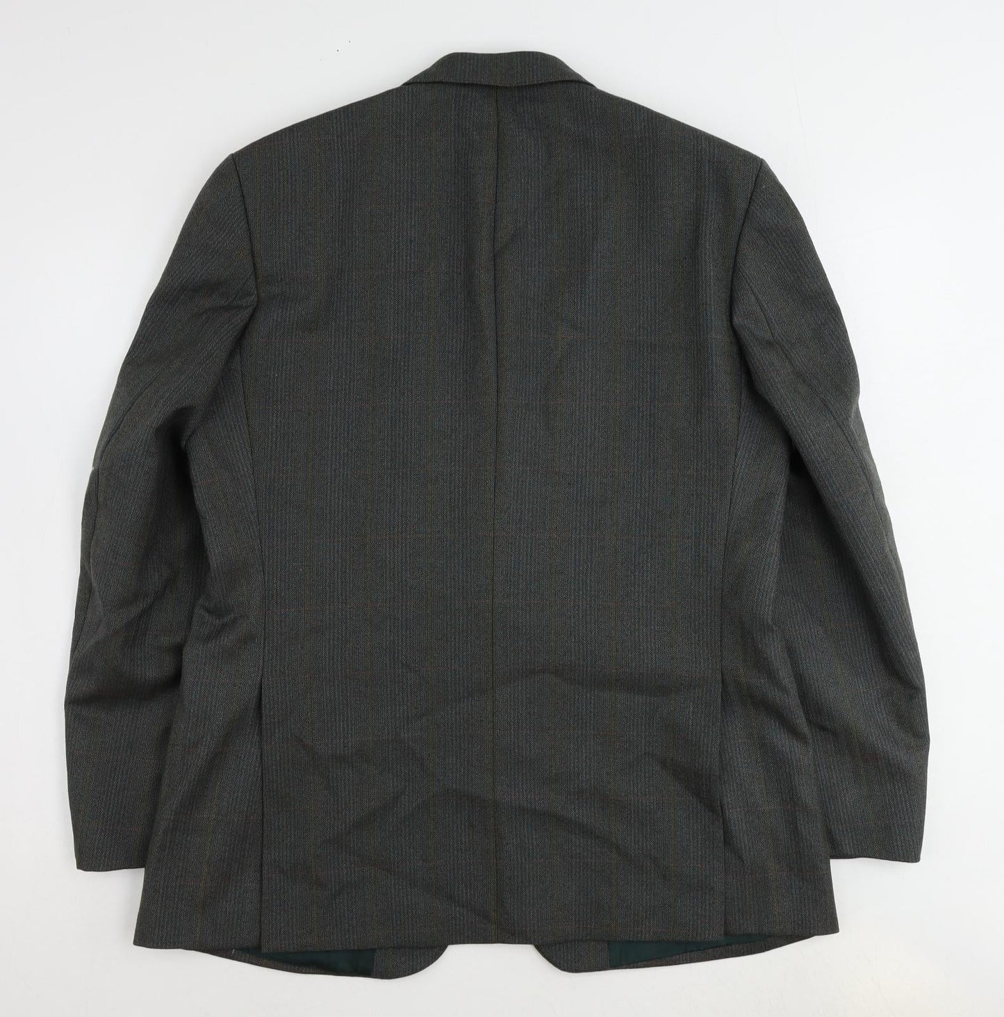 Dunn & Co Mens Green Wool Jacket Suit Jacket Size 40 Regular