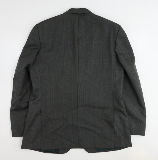 Dunn & Co Mens Green Wool Jacket Suit Jacket Size 40 Regular