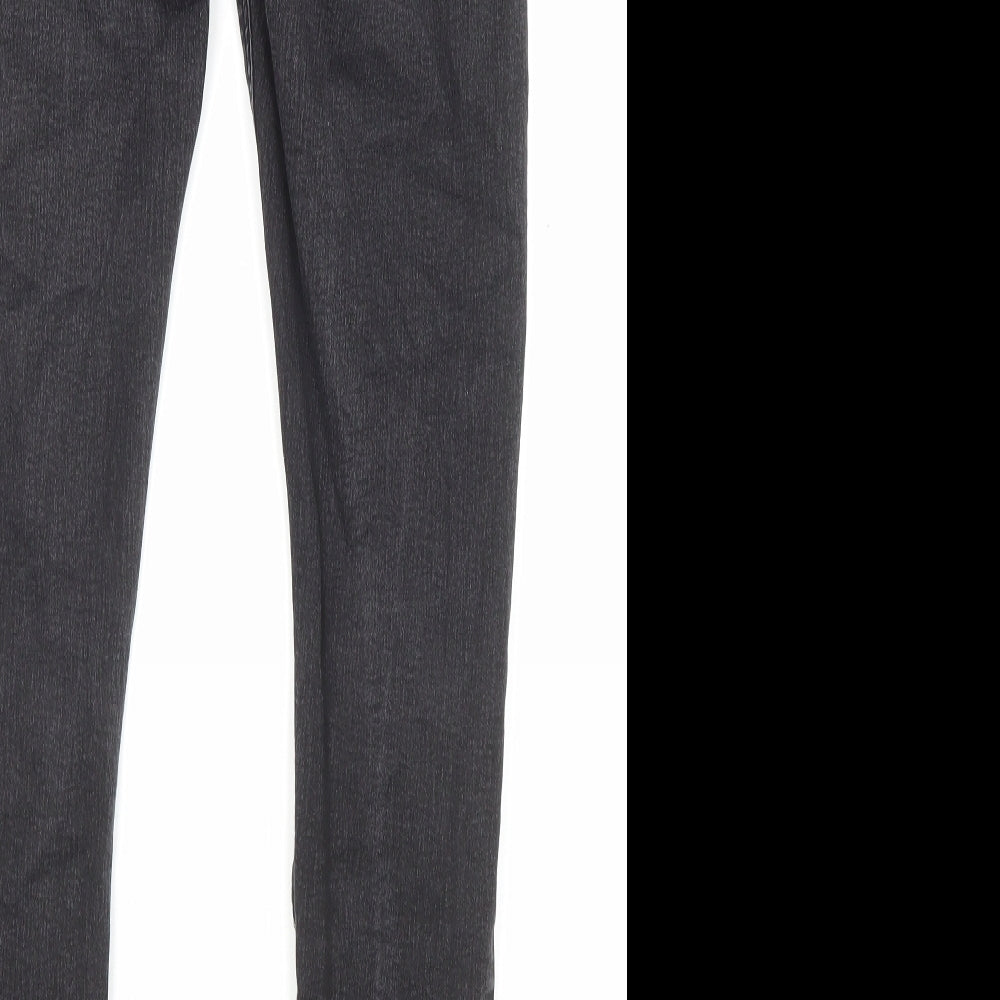 Brand and care label for ASOS men’s black cotton skinny jeans, size 30, in, 32-inch leg regular zip - pockets