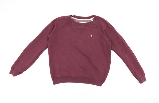 Jack Wills Womens Red Cotton Pullover Sweatshirt Size 6 Pullover