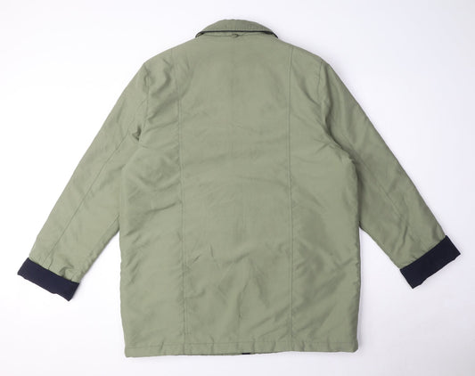 EWM Womens Green Parka Coat Size 16 Zip