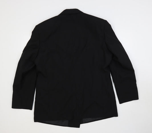 Varteks Mens Black Polyester Tuxedo Suit Jacket Size 44 Regular