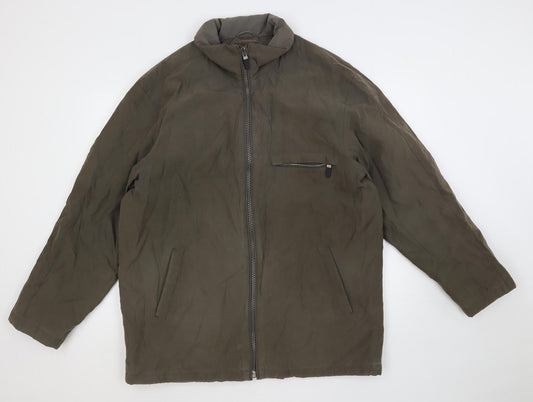 Additional front view of Canda men’s green jacket, size M, zip
