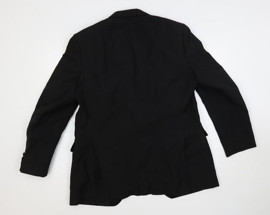 Golden Mirror Womens Black Jacket Blazer Size L Button