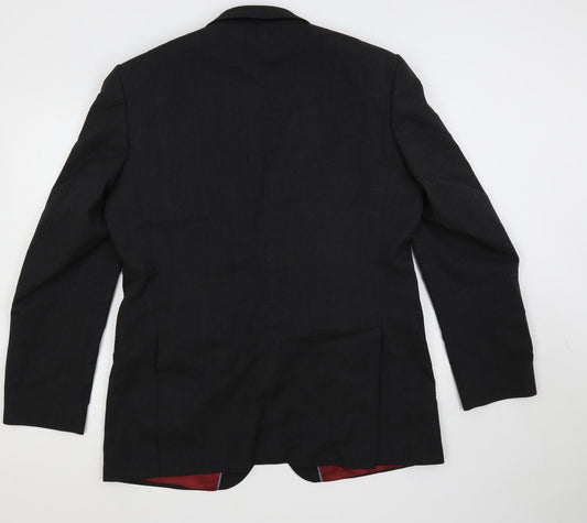 Burton Mens Grey Polyester Jacket Suit Jacket Size 44 Regular