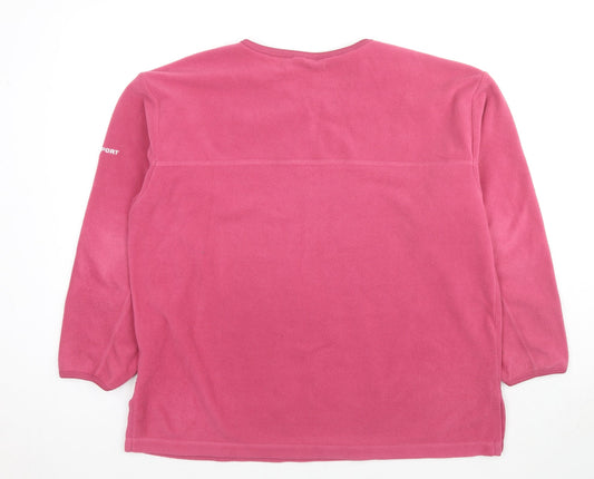 St Bernard Womens Pink Polyester Pullover Sweatshirt Size 14 Pullover - Size 14-16