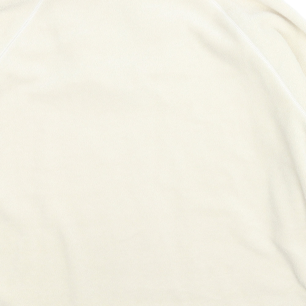 Brand and care label for Casual Club women’s beige polyester pullover sweatshirt, size UK 14, pullover