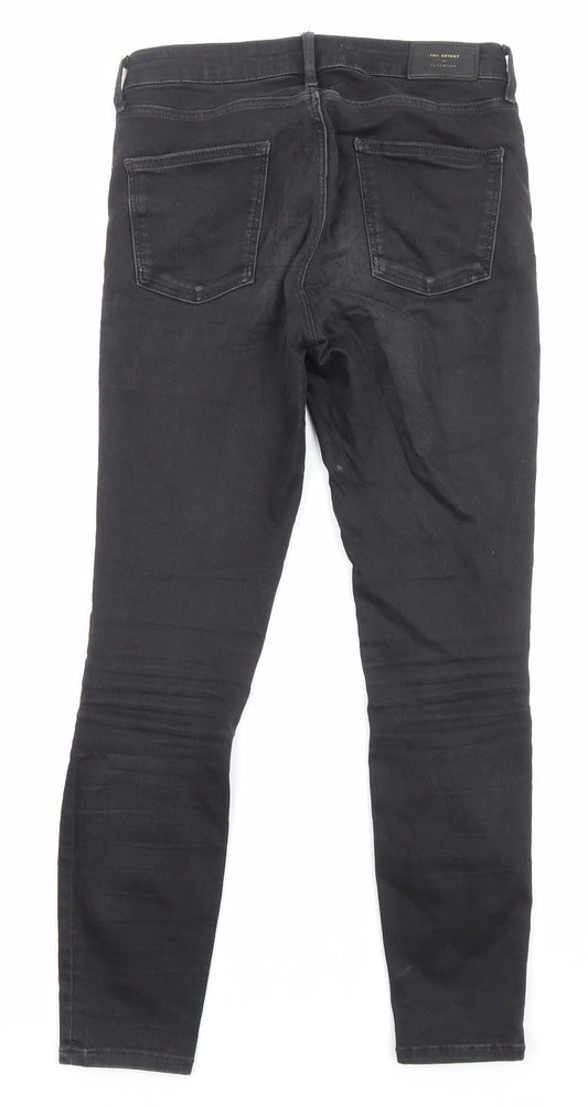 Zara Womens Black Cotton Skinny Jeans Size 10 L26 in Regular Zip - Pockets