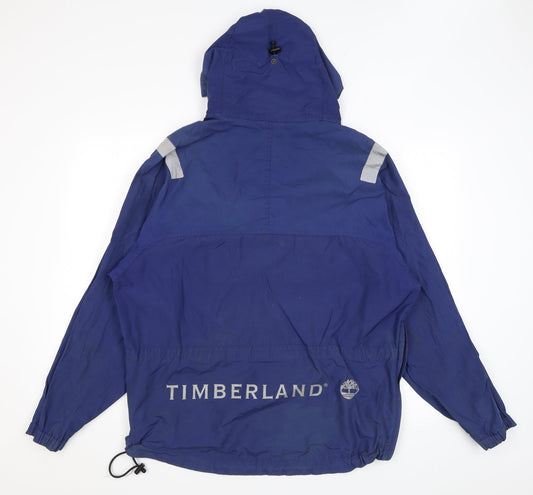 Timberland Mens Blue Windbreaker Jacket Size S Zip