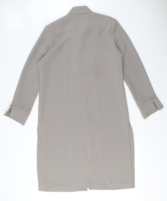 Mad Jak Designs Womens Grey Jacket Blazer Size M Button - Shoulder Pads