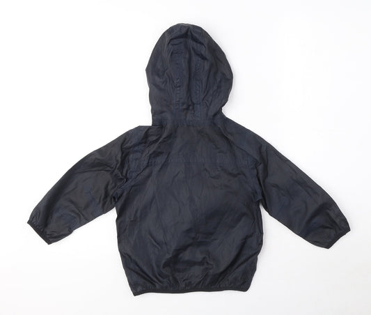 NEXT Boys Black Rain Coat Coat Size 3 Years Zip