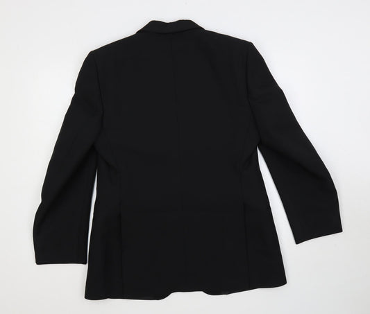 Dunn & Co Mens Black Polyester Tuxedo Suit Jacket Size 36 Regular