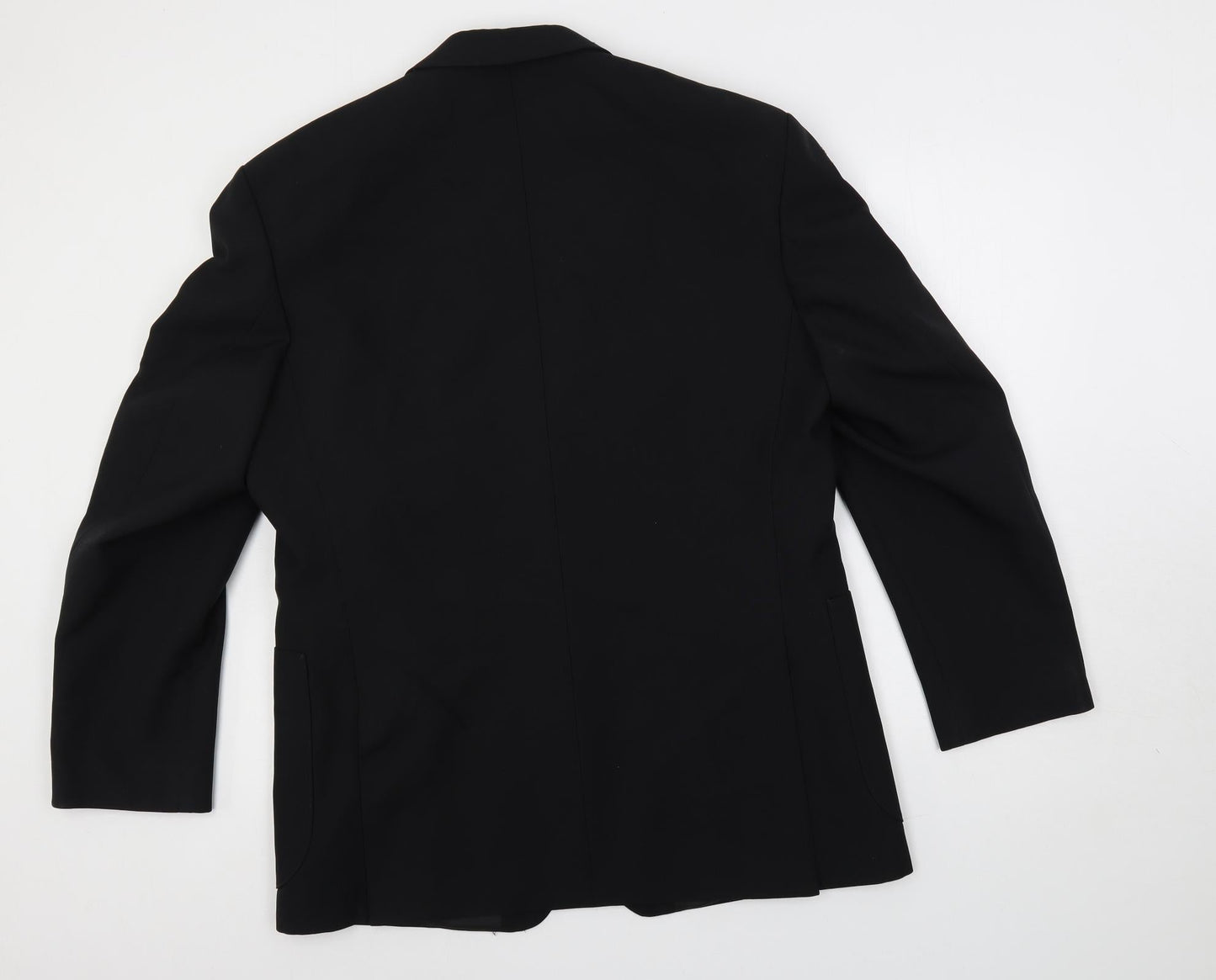 Dunn & Co Mens Black Polyester Jacket Blazer Size 42 Regular