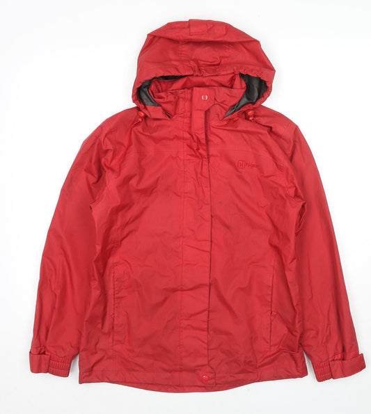 Hi Gear Womens Red Windbreaker Jacket Size 8 Zip - Technical