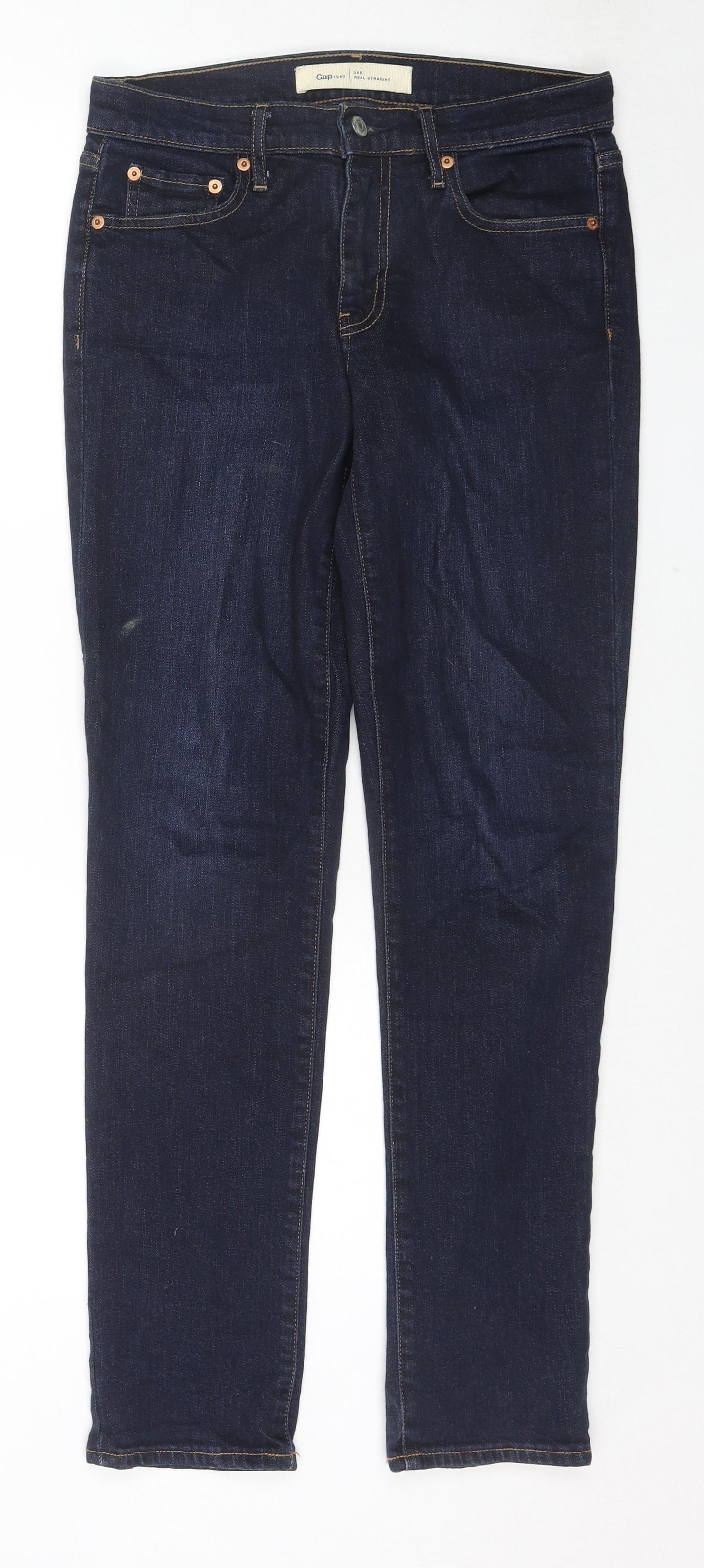 Gap Womens Blue Cotton Skinny Jeans Size 26 in L30 in Regular Zip