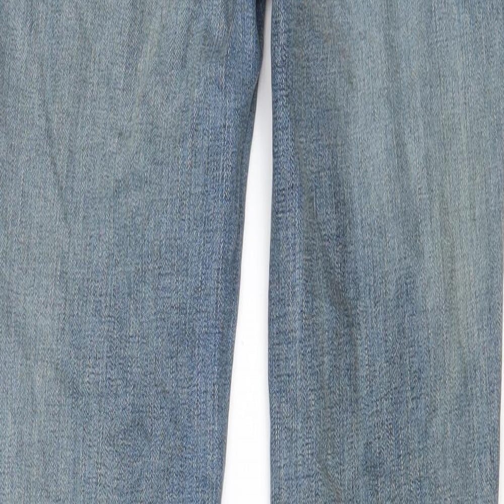 rag & bone Womens Blue Cotton Skinny Jeans Size 27 in L29 in Regular Zip - Distressed, Pockets, Belt Loops
