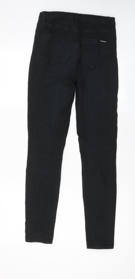 Toxik3 Womens Black Cotton Skinny Jeans Size 8 L27 in Regular Zip - Pockets, Belt Loops