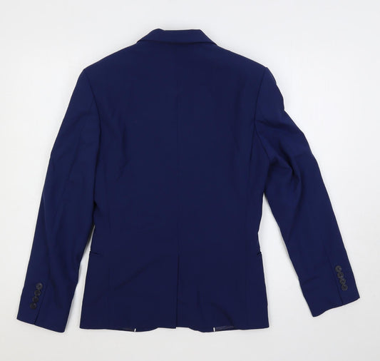 Marks and Spencer Mens Blue Wool Jacket Suit Jacket Size 34 Regular