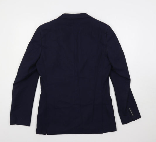 Marks and Spencer Mens Blue Polyester Jacket Suit Jacket Size 38 Regular