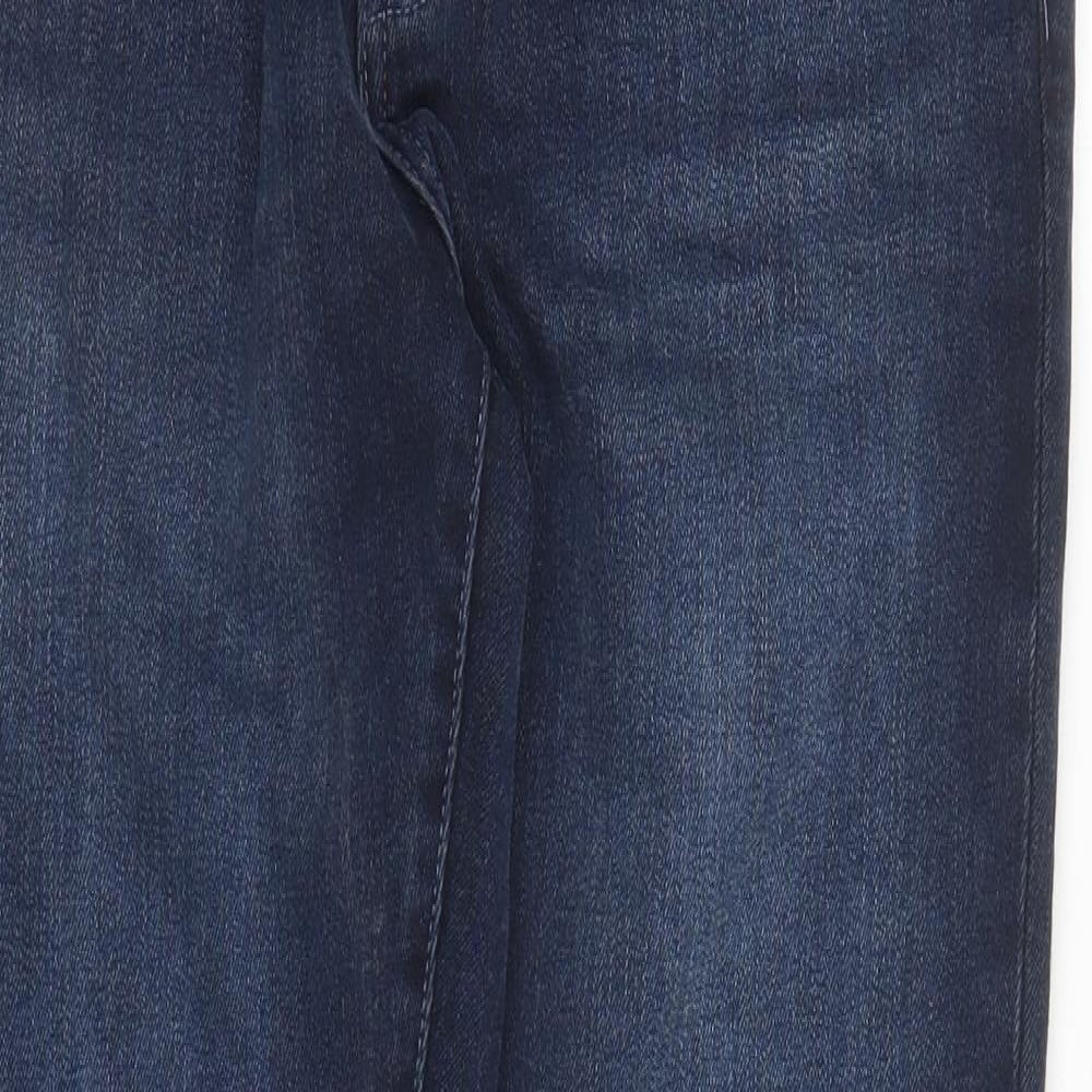 Pull&Bear Mens Blue Cotton Skinny Jeans Size 30 in L30 in Regular Zip