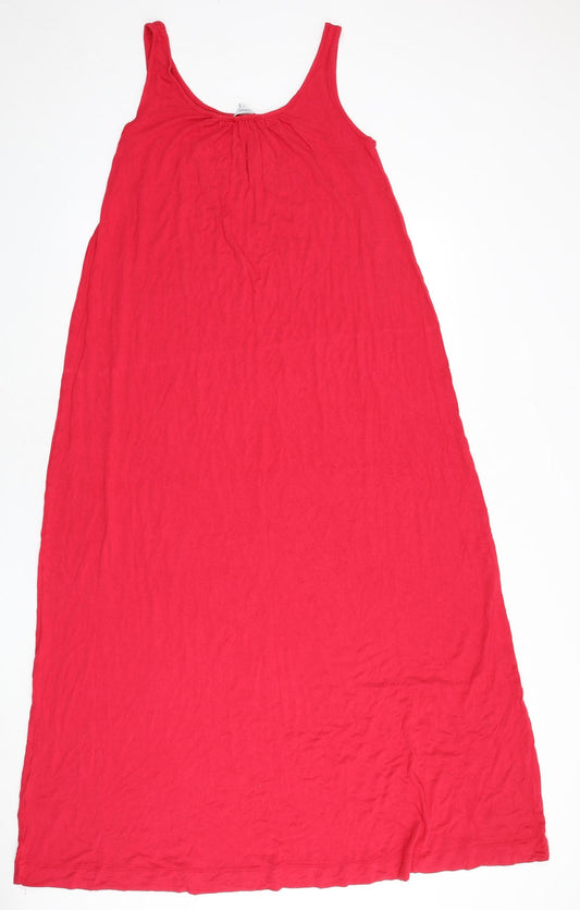 NEXT Womens Pink Viscose Maxi Size 12 Scoop Neck Pullover