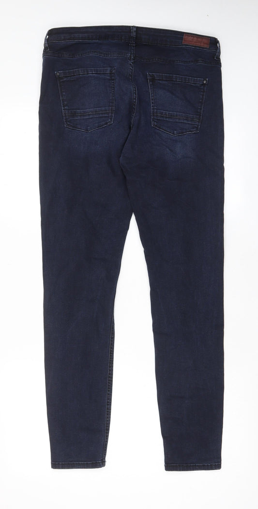 Esprit Mens Blue Cotton Skinny Jeans Size 31 in L32 in Regular Zip - Pockets, Belt Loops, Logo