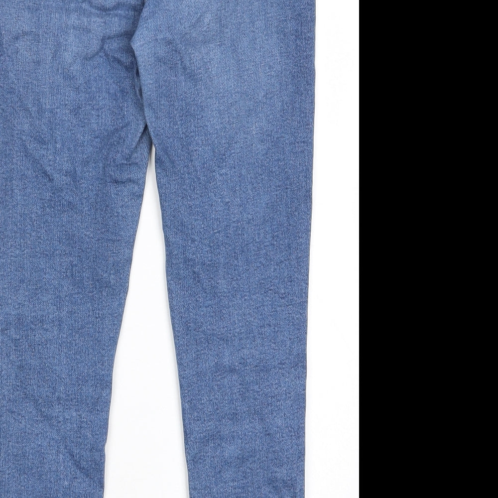 Topshop Womens Blue Cotton Skinny Jeans Size 32 in L31 in Regular Zip - Pockets