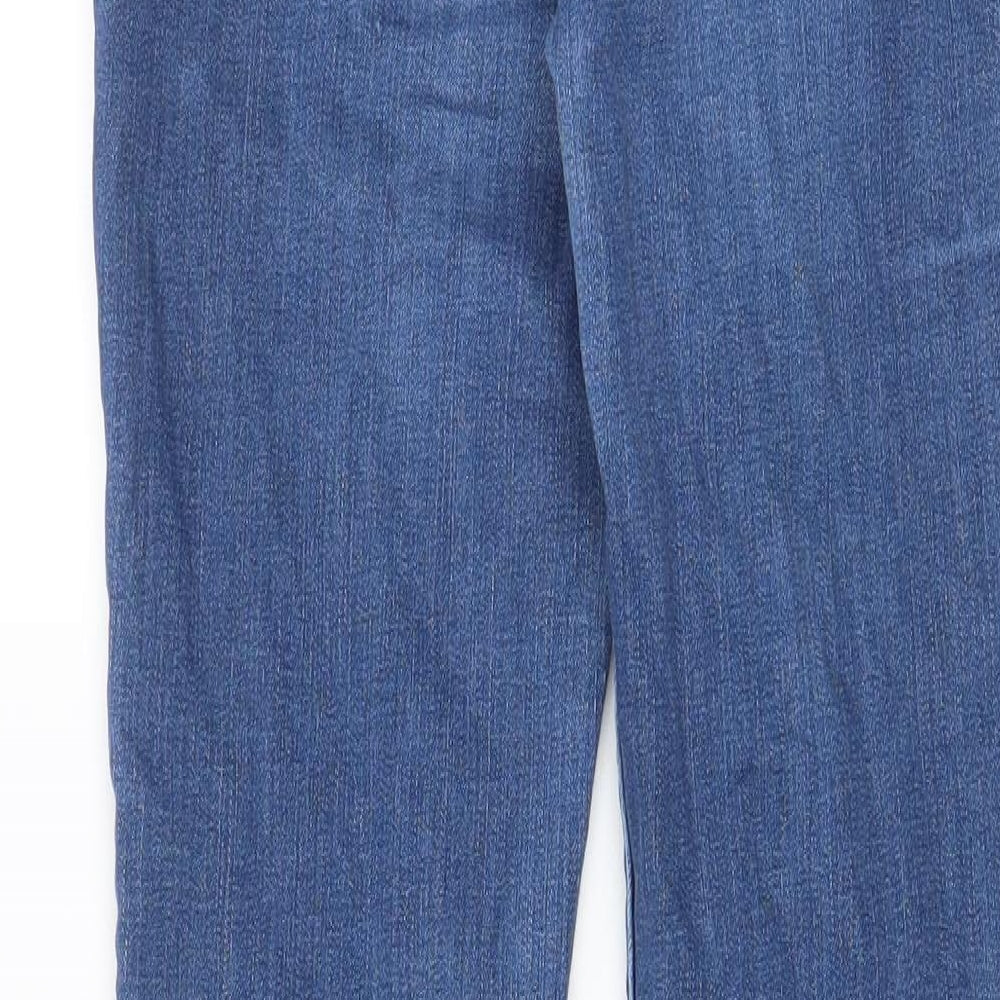 Lee Womens Blue Cotton Skinny Jeans Size 27 in L31 in Regular Zip - Pocket