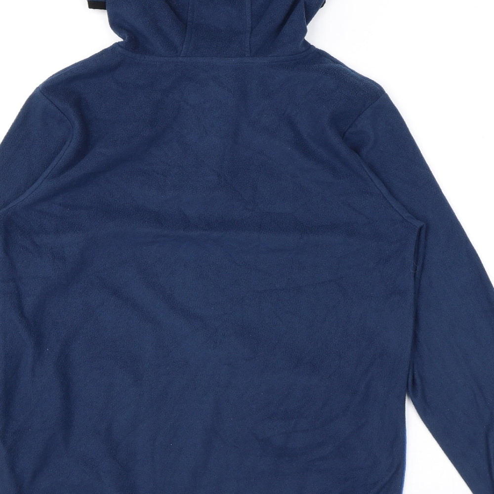 Glacier Point Boys Blue Colourblock Polyester Pullover Hoodie Size 12 Years Zip