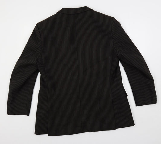Hornes Mens Brown Striped Wool Jacket Suit Jacket Size 40 Regular