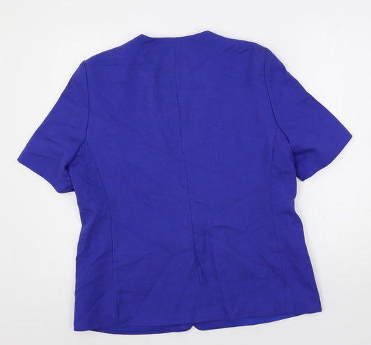 Debenhams Womens Blue Jacket Blazer Size 16 Button
