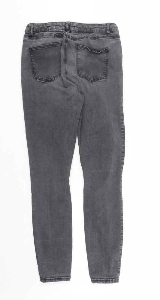 Denim & Co. Womens Black Cotton Skinny Jeans Size 12 L27 in Regular Zip