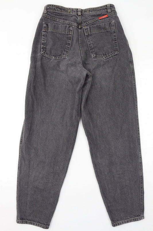 Best Womens Grey Cotton Mom Jeans Size 28 in L30 in Regular Zip