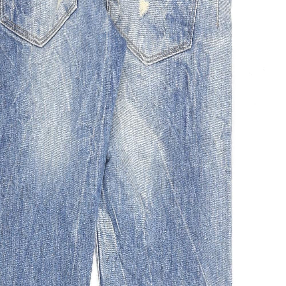 Topman Mens Blue Cotton Straight Jeans Size 30 in L34 in Regular Zip - Skinny