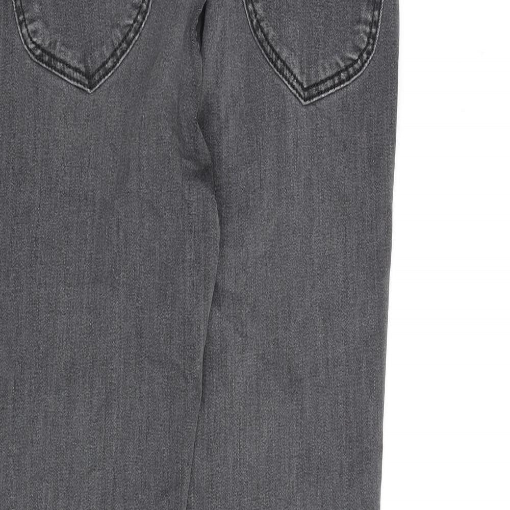 Lee Womens Grey Cotton Skinny Jeans Size 29 in L31 in Regular Zip