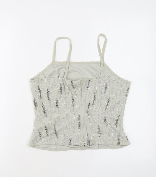 Womens UK Size 8 Raishma Grey Polyester Tank