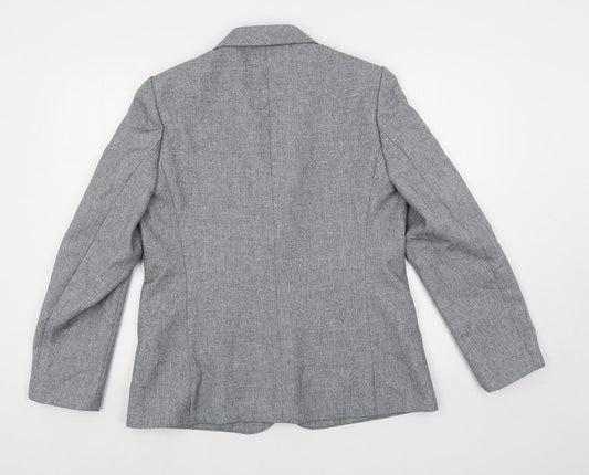 St Michael Womens Grey Jacket Blazer Size 16 Button