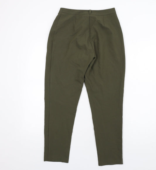 Missguided Womens Green Polyester Dress Pants Trousers Size 8 L29 in Regular Zip