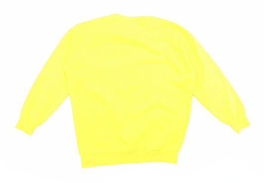 Pokemon Boys Yellow Cotton Pullover Sweatshirt Size 13-14 Years - Pikachu